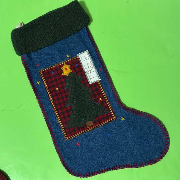 Blanket Stitched Denim Stocking Trio - Picture 11 of 15